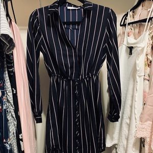 Striped collar dress